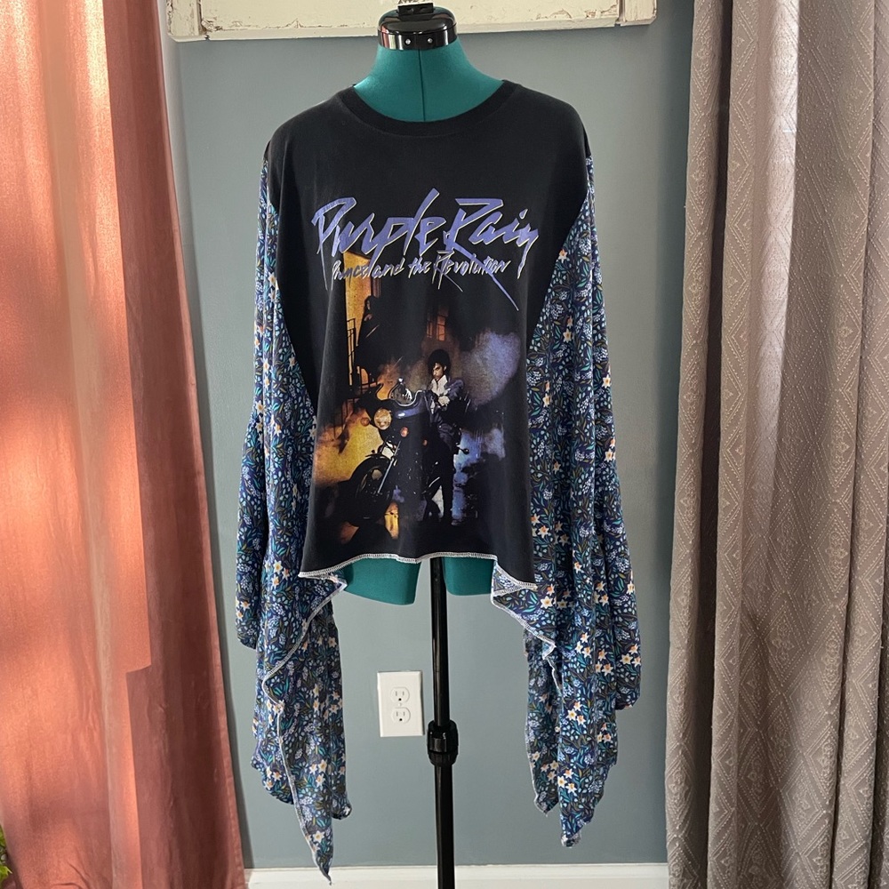 “Purple Rain” T-Shirt Poncho
